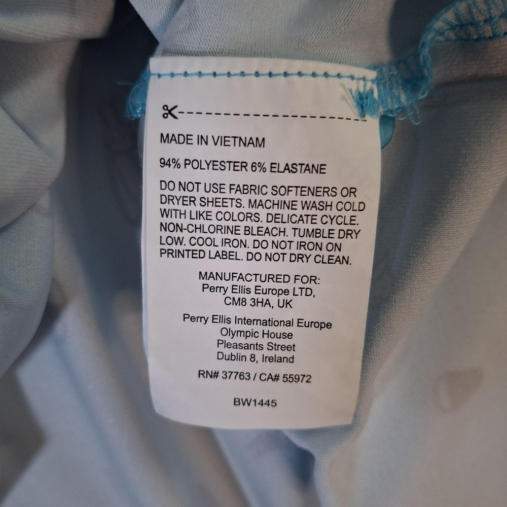 Callaway Polo Shirt Mens XL Blue Opti-Dri Golf Print Performance Stretch Casual - Picture 5 of 8